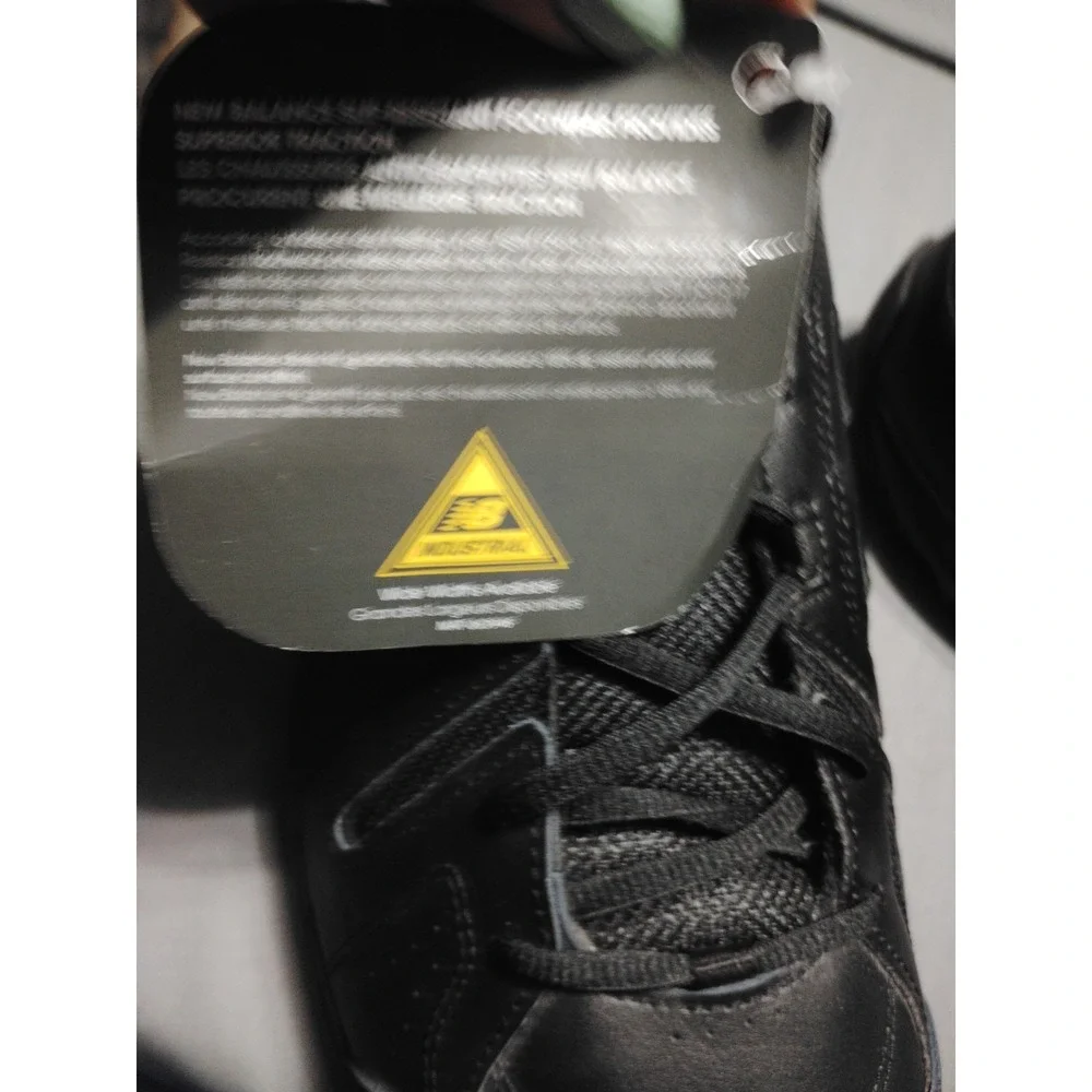 New Balance MX608V5 Men 15 Slip Resistant Black Leather Work‎ Shoes Sneakers NEW